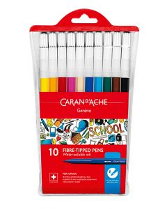 Caran d'Ache fargepenner 10 stk med lokk