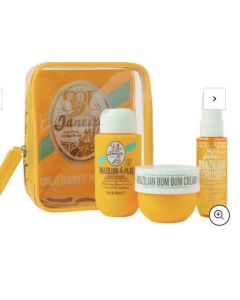 Bum Bum Cream, Shower Cream-Gel og Brazilian Crush i praktiske reisestørrelser.