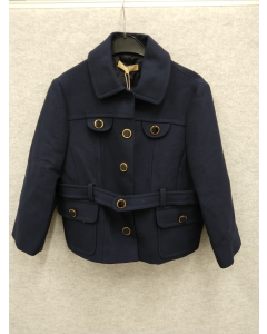 Jakke fra Michael Kors mørk blå farge navy str 10




Lekker jakke i ull med fantastiske knapper og detaljer.