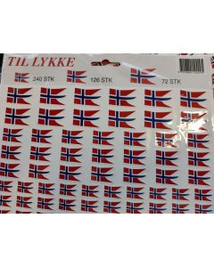 438 Klistremerker Norske flagg
