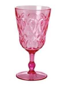 Rice Vinglass Akryl rosa
