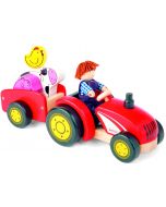 TRaktor med henger og bonde